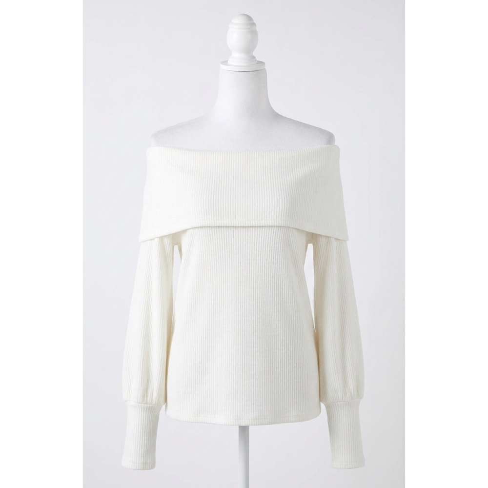 NEW ANDREE BY UNIT take what you want knit top in white